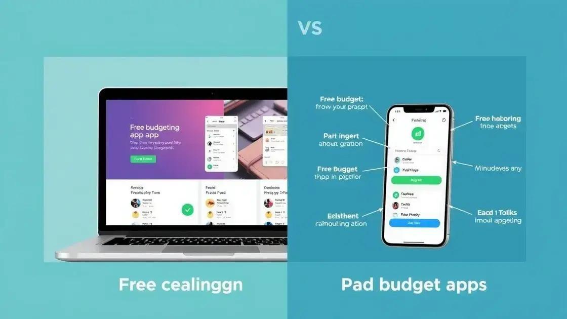 Comparing free vs paid budgeting apps