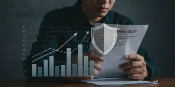 Financial chart showing inflation's impact on savings, with a protective shield