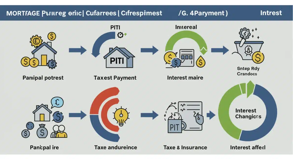 Infographic explaining how interest rates influence mortgage payment components.