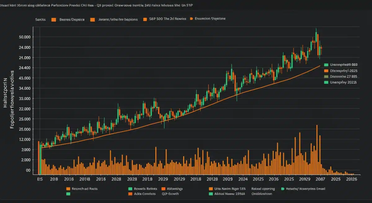 S&P 500 historical performance and 2026 projection chart