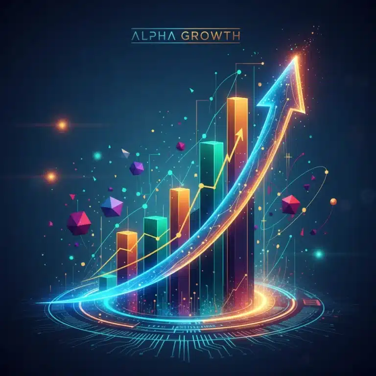 Dynamic financial charts showing strong hedge fund performance and growth