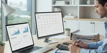 Person reviewing financial documents and planning debt reduction strategies