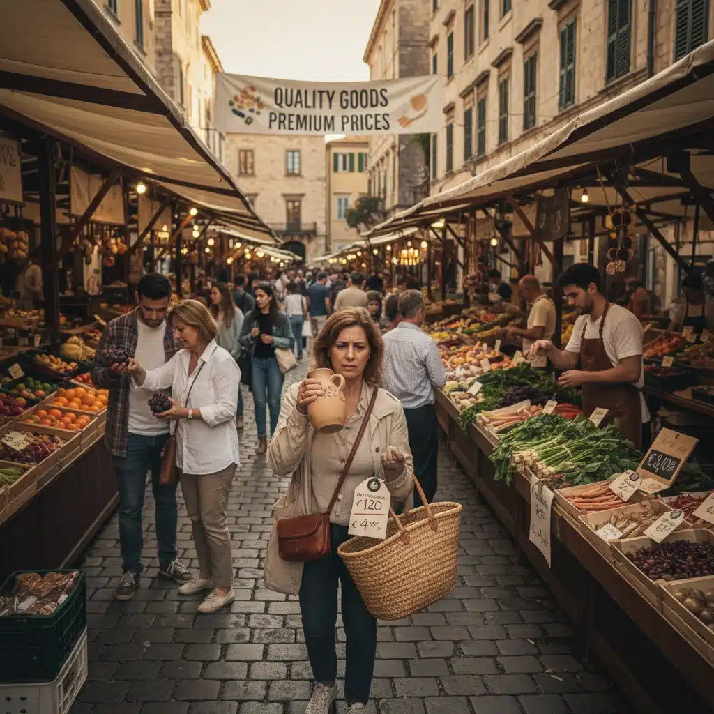 Consumers navigating higher prices in a bustling market environment