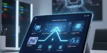 Digital portfolio showcasing diverse projects on a modern tablet