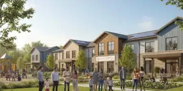 Diverse community benefiting from new affordable housing developments.