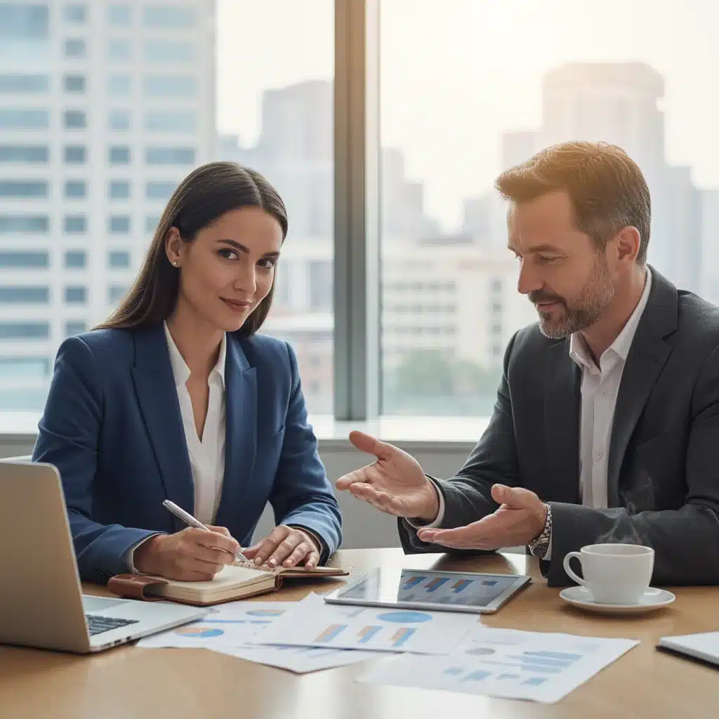 Employee actively engaged in feedback discussion with manager