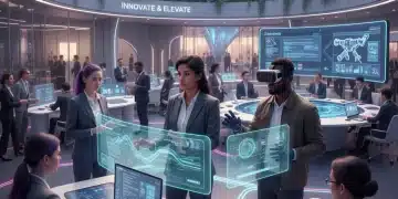 Professionals engaging with future technologies to bridge the skills gap