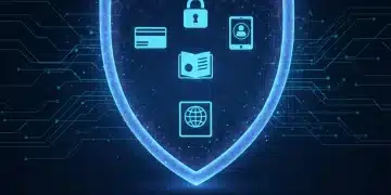 Digital shield protecting personal data from identity theft in 2026