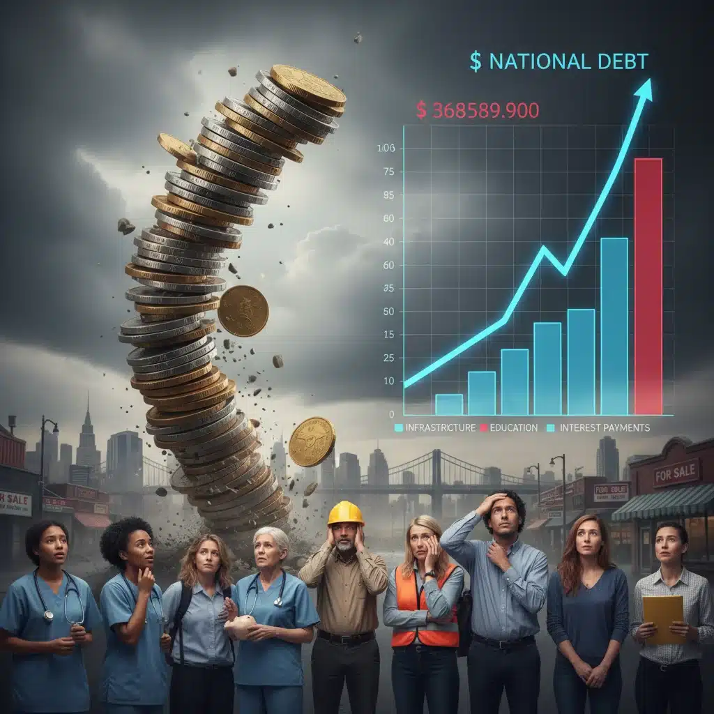 National debt visualization with concerned citizens