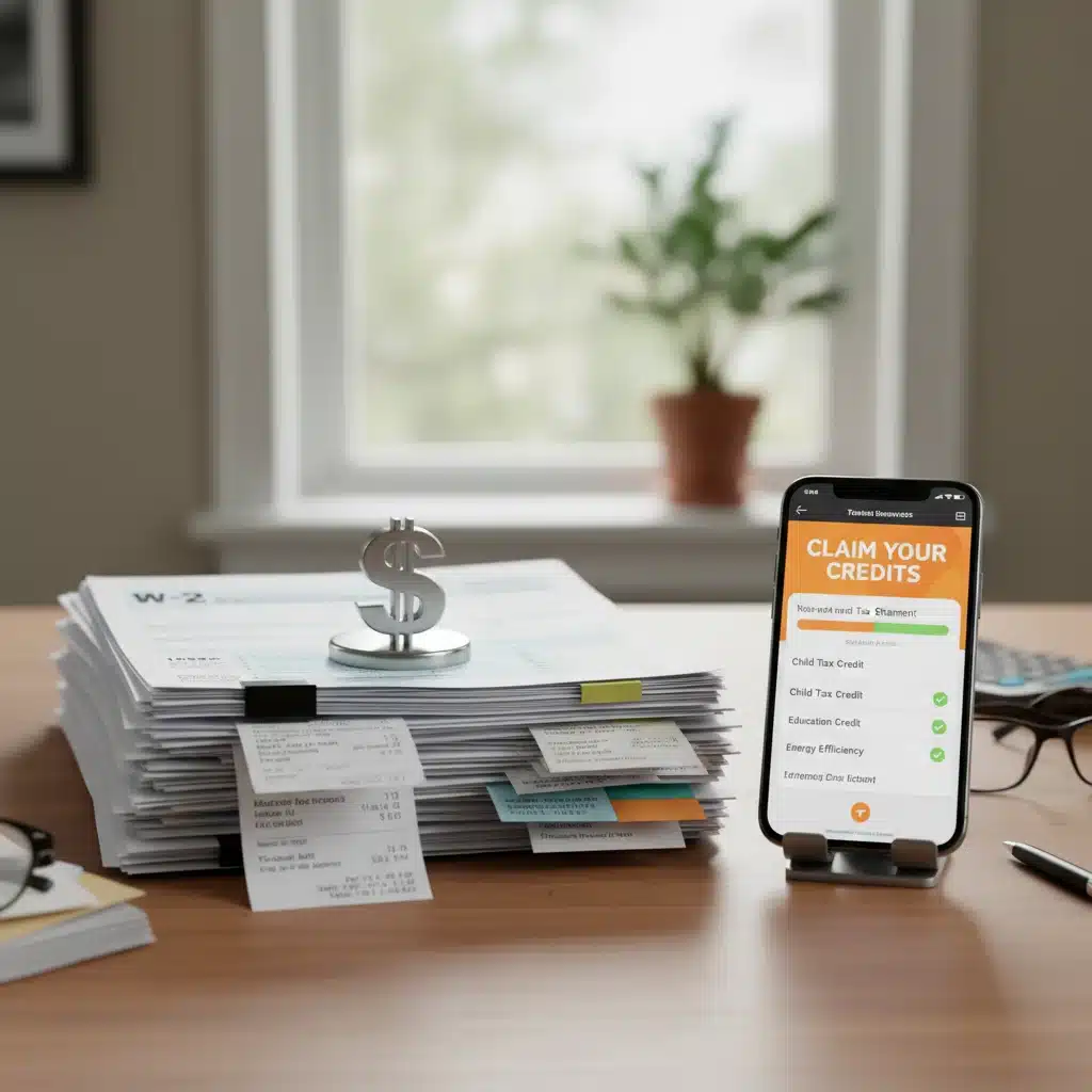 Organized tax documents and smartphone, representing essential records for EITC