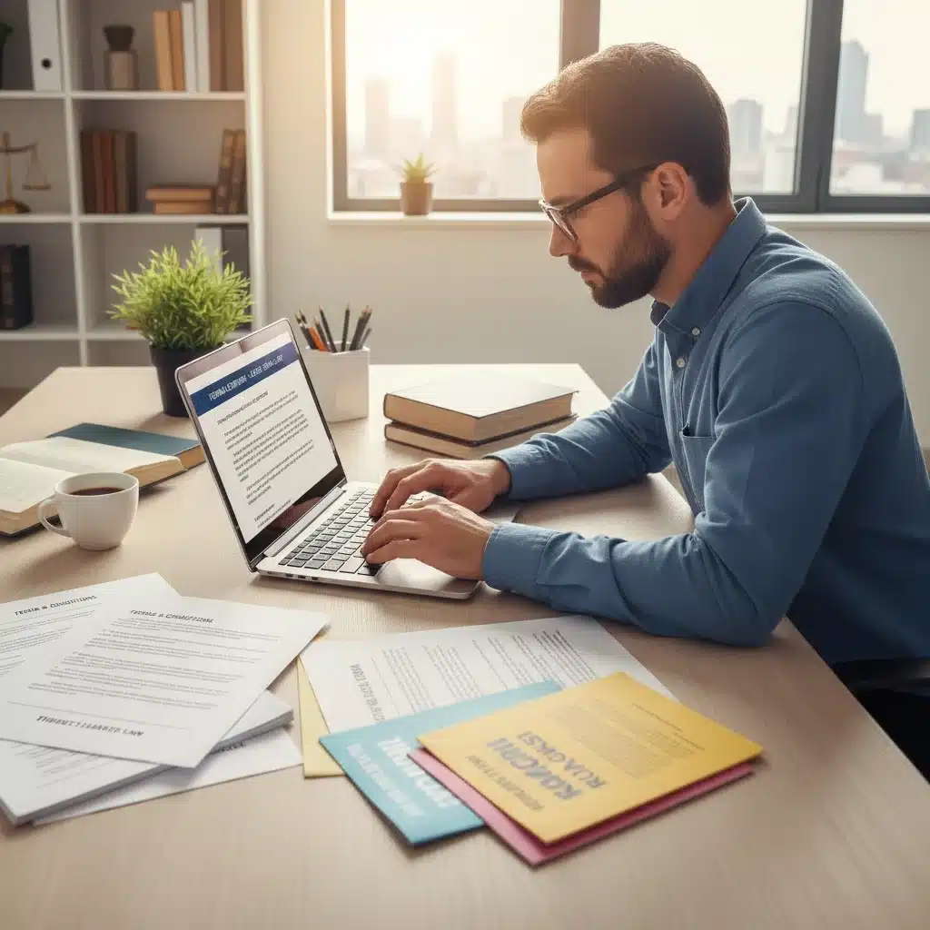 Person reporting deceptive advertising on laptop