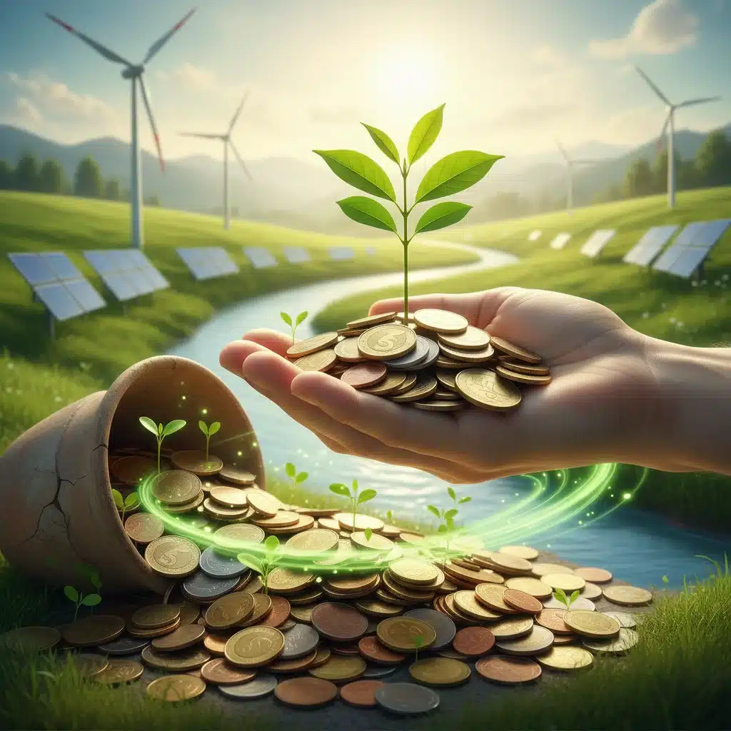 Sustainable investment leading to economic growth and environmental benefits