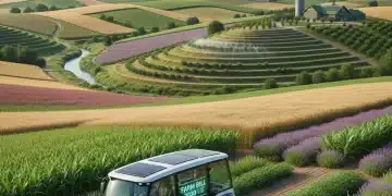 Navigating the 2026 Farm Bill: Subsidies, Conservation, and Future Agriculture Vast agricultural field with healthy crops and a modern tractor, representing farming and the 2026 Farm Bill.