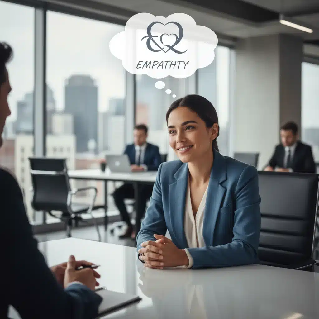 Candidate demonstrating emotional intelligence during a face-to-face interview.