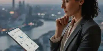 Woman contemplating career change on tablet in 2026