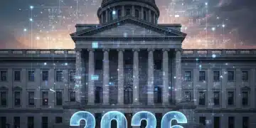 Supreme Court building with digital data overlay and 2026, symbolizing data privacy decision impact.